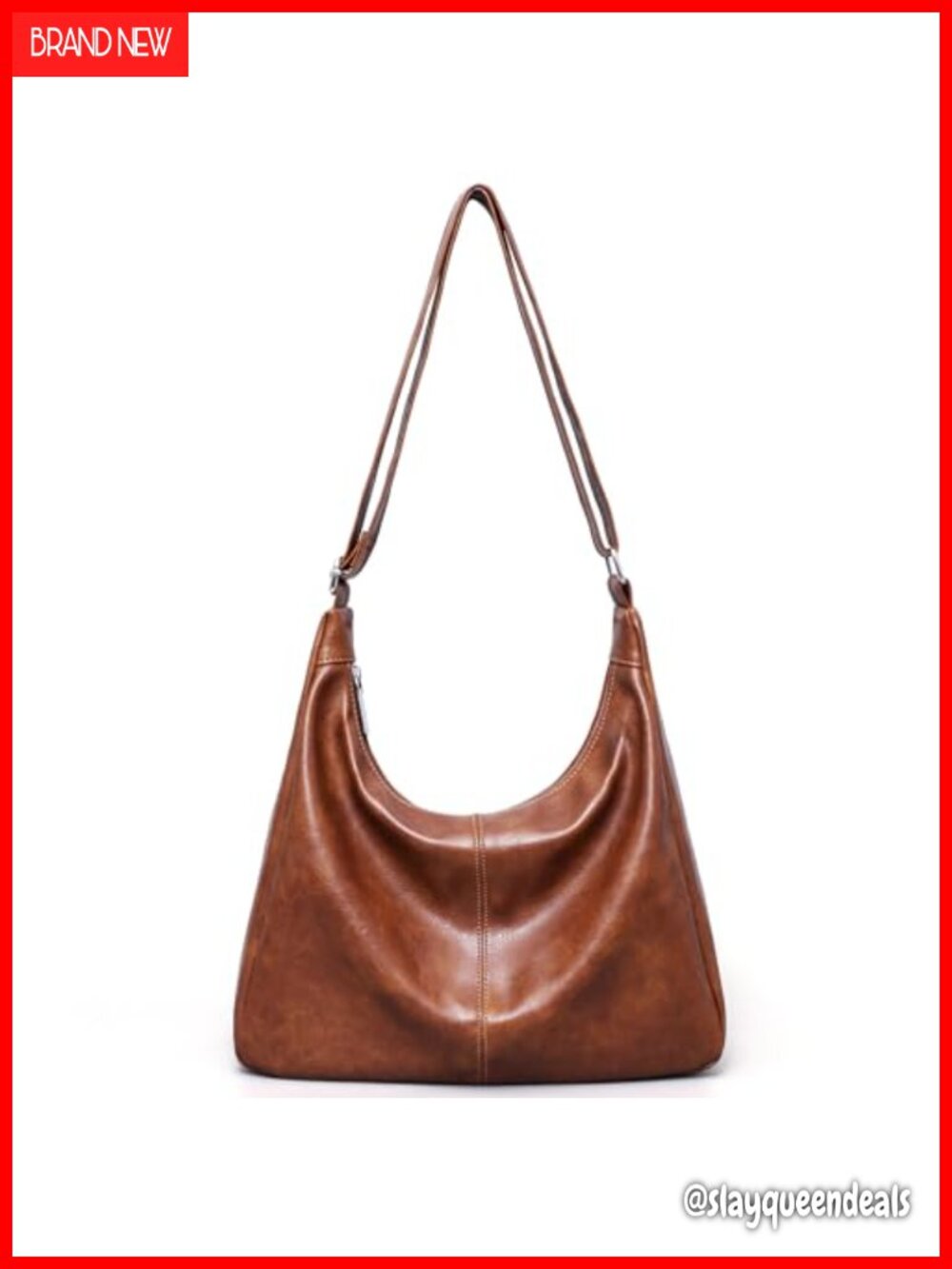 Vegan Leather Hobo Bag Slouchy Shoulder Tote Purse for Women